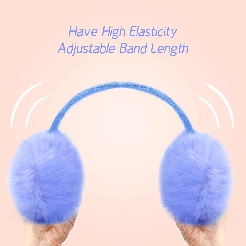 POXIMI Store Women Winter Earmuffs Girl Ski Adjustable Ear Covers for Cute Bow Ear Warmer Outdoor Earmuff Fleece Lining - Image 3